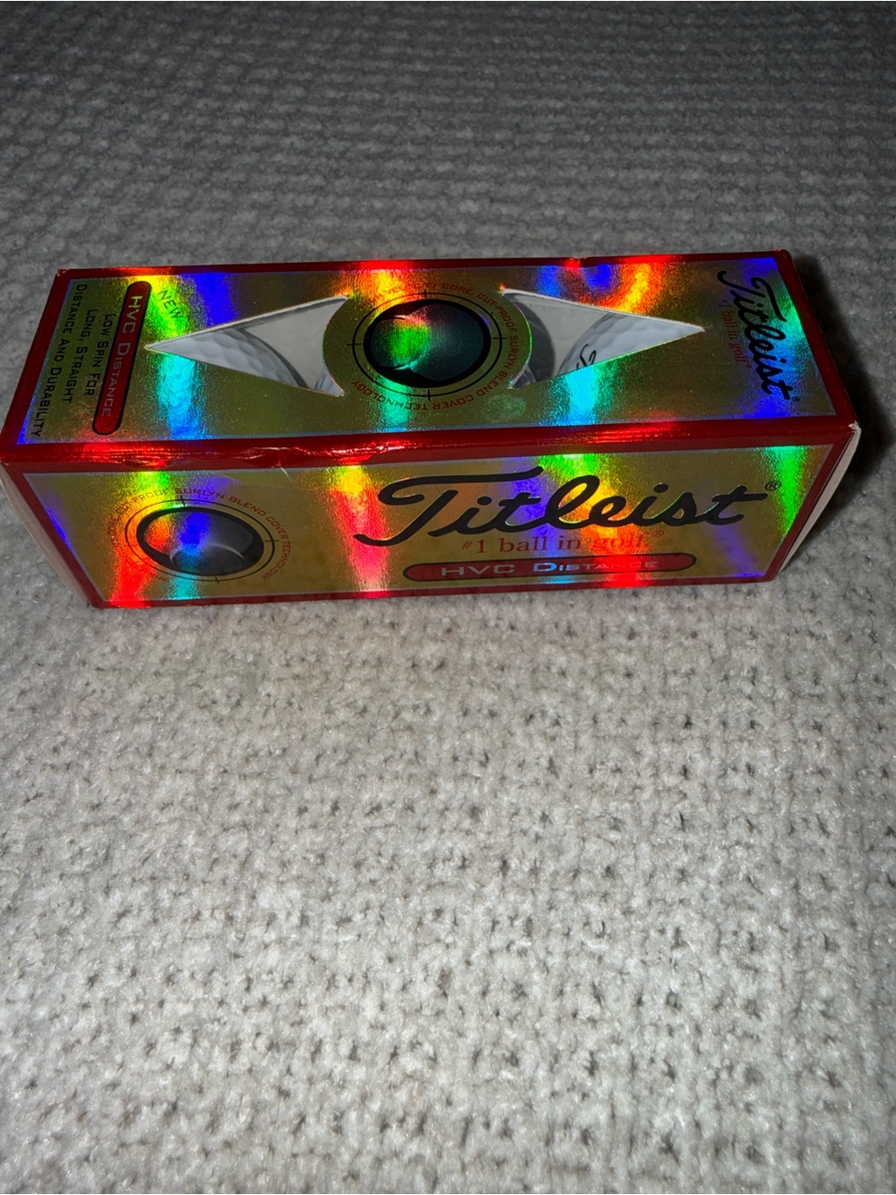 Titleist HVC Distance Golf Balls Sleeve of 3 New in package